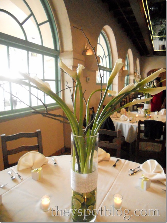 limes, calla lilies, fruit, centerpiece,floral, flower arrangement