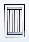 attendant, 1994, ink on paper, 26.5 x 16.5 in.