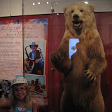 Hannah and a bear shot by Hank William's JR in the Country Music Hall of Fame in Nashville TN 09042011