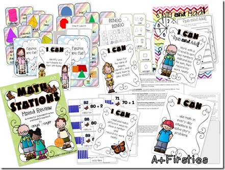 Math Stations Mixed Review-001 Math Stations Mixed Review-001