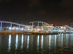 fußgängerbrücke im hafen