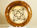SOLD! - Celtic Knot: Maple, Walnut & resin, 12in. diam.