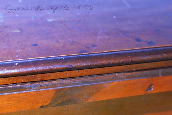 Top damage and grime on dresser before paint.jpg Top damage and grime on dresser before paint