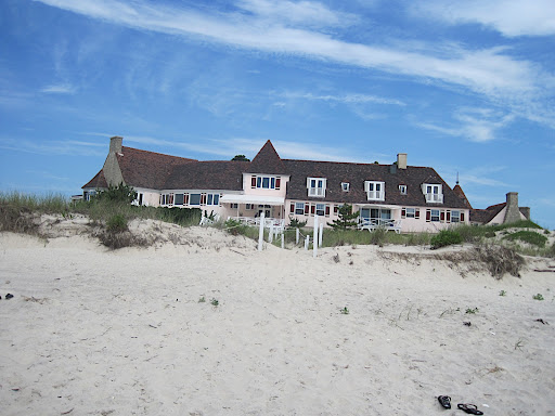 The house we rented. And the sand we hiked through. A much different walk than we city folk are used to!