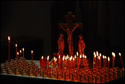 Crucifix and Candles