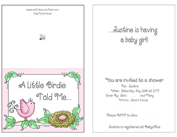Shower invite both sides edit Shower invite both sides edit