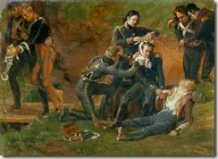 Louis Lejeune "Baron Jean Dominique Larrey (1766-1843) Tending the Wounded at the Battle of Moscow"
