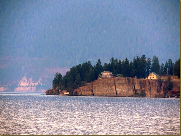 A bluff along the lake reveals a dramatic shoreline in contrast to some of the more level beaches