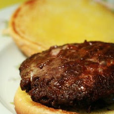BBQ'd Grilled Onion Cheese Burger with Fried Egg