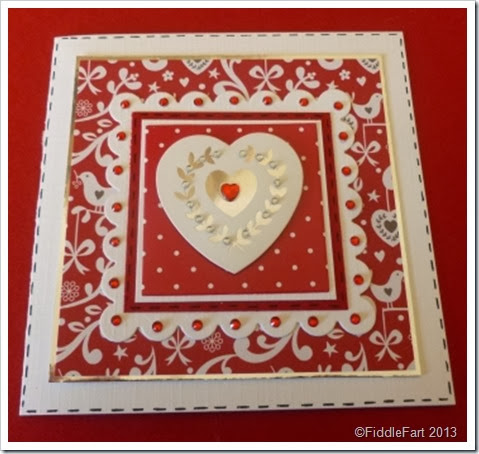 Christmas card using Wilkinsons Craft papers and foil gift tags Christmas card using Wilkinsons Craft papers and foil gift tags