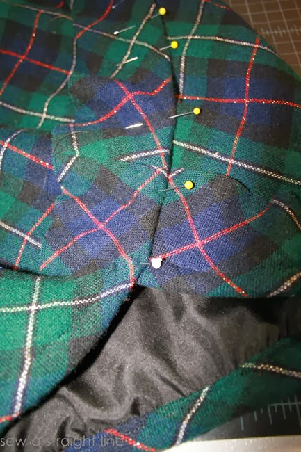 wool plaid skirt refashion sew a straight line-5-2 wool plaid skirt refashion sew a straight line-5-2