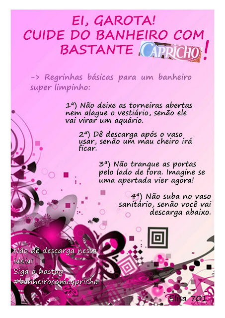 701 Informática Educativa -> Cartazes Banheiro Feminino 701 Informática Educativa -> Cartazes Banheiro Feminino