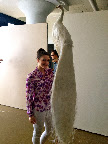 The peacock was huge—taller than I am! The peacock was huge—taller than I am!