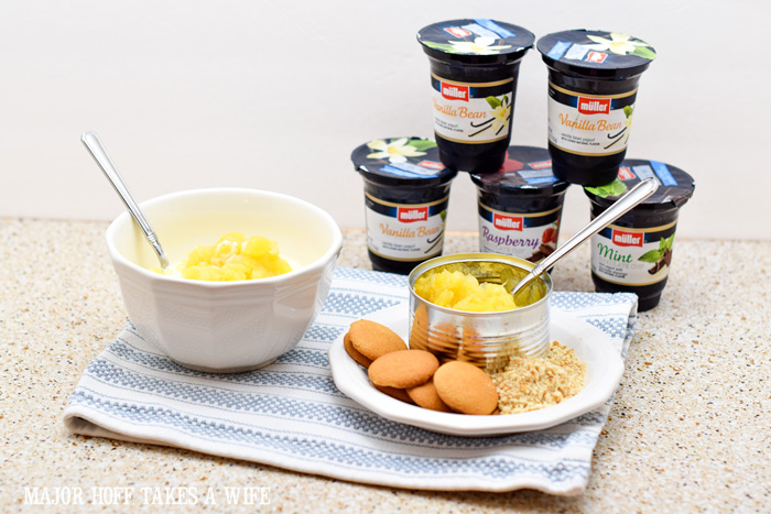 Use Muller yogurt, crushed cookie crumbs and fresh fruit to make quick and healthy desserts. A quick and easy dessert featuring healthy yogurt, pineapple, and cookie crumbs. Don't have time to make a healthy dessert or any dessert? There are no excuses now! This pineapple parfait only takes 5 minutes to make! Now that's a quick dessert! The recipe also comes with a free "Do Not Disturb / Pampering In Progress" door knob hanger so you can eat your dessert in peace! #MullerMoment #CollectiveBias #ad #pineapple #quick #easy #desserts #yogurt Use Muller yogurt crushed cookie crumbs and fresh fruit to make quick and healthy desserts