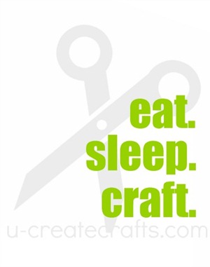 Free Printable Eat. Sleep. Craft. {green}