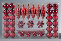 49pc Asst Decorations Pack - Burgundy