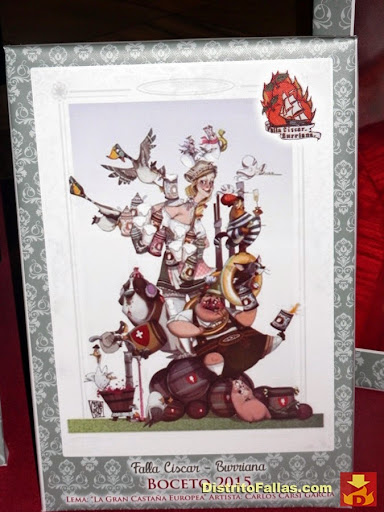 Falla Císcar-Burriana 2015. Lema: "La gran castaña europea". Artista: Carlos Carsí García