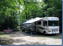 7119 Restoule Provincial Park - Kettle Point Campground - our motorhome in our campsite # 404