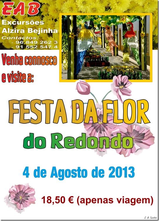 Excursões Alzira Bejinha - Festa Flor- Redondo 2013 Excursões Alzira Bejinha - Festa Flor- Redondo 2013