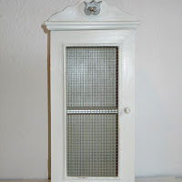 Lovely little freestanding or wall hung wooden cupboard