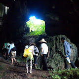 Bukit Sarangで洞窟内のｱﾅﾂﾊﾞﾒの営巣地を調査 / Go into the cave at Bukit Sarang, nesting site of the swiftlets (Photo by Shinji Otake)