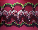 Festooned Hearts 20 X 25 X 6in oil on fabric covered box