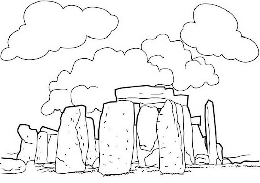 STONEHENGE COLORING PAGE