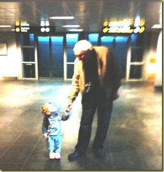2011-07-01 Leander and Grandpa at Airport