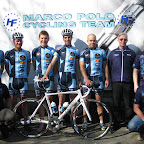 Part of the Marco Polo Cycling Donckers Koffie team in Europe, riders from left to right, Matt Green, Kuyckx Jan, Chris Macic, Matthias van Mechelen and Chris Bartlett, soon Ethiopian team mates will join. The 2012 kit from CCN Sportswear, n°7even Bikes,