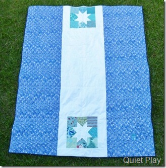 Back of Charming Stars quilt