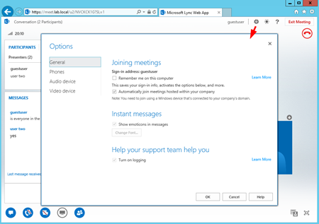 lync web app plugin not getting video