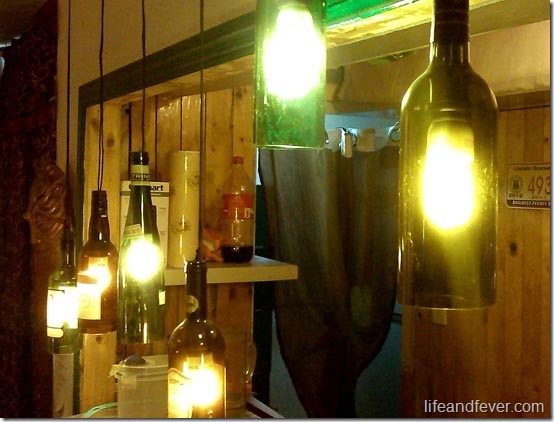 Light fixtures at Exile On Main St. Bar & Restaurant