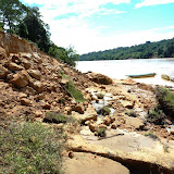 Photo5: The same spot of Photo4 after water receded
Debris of collapsed riverbank, clay-like soils can be seen.