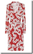 Diane von Furstenberg Red Print Wrap Dress