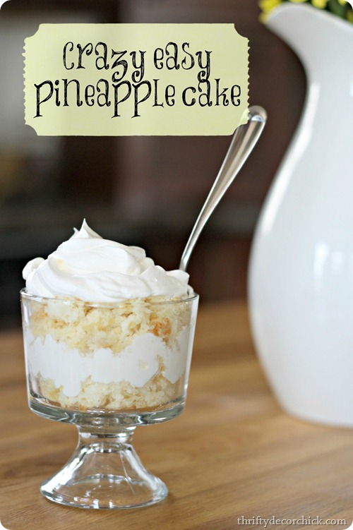 angel food cake and pineapple, easy dessert @ thriftydecorchick.com
