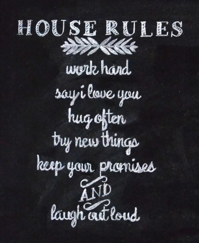 Home Command Center - Chalkboard and Gold Home Command Center - Chalkboard and Gold