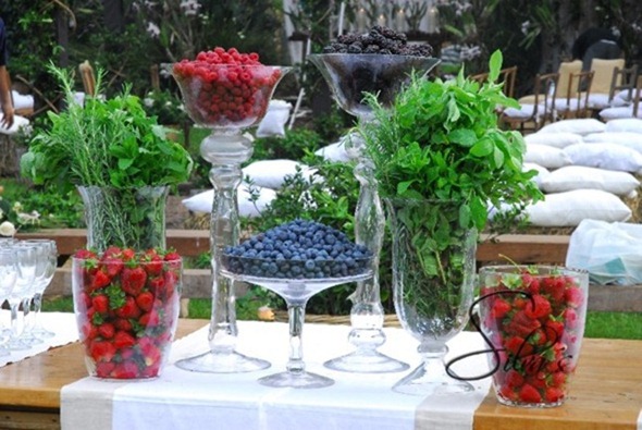 Decoração com Frutas para festas de casamentos – Ideias criativas para inspirar! Decoracao casamento frutas 03