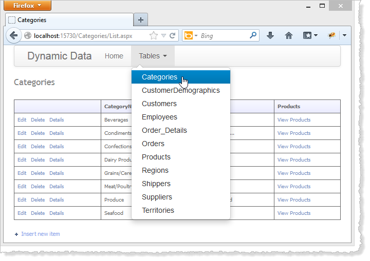 Working Bootstrap Menu Control