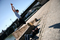 Gerrod jumping Ben