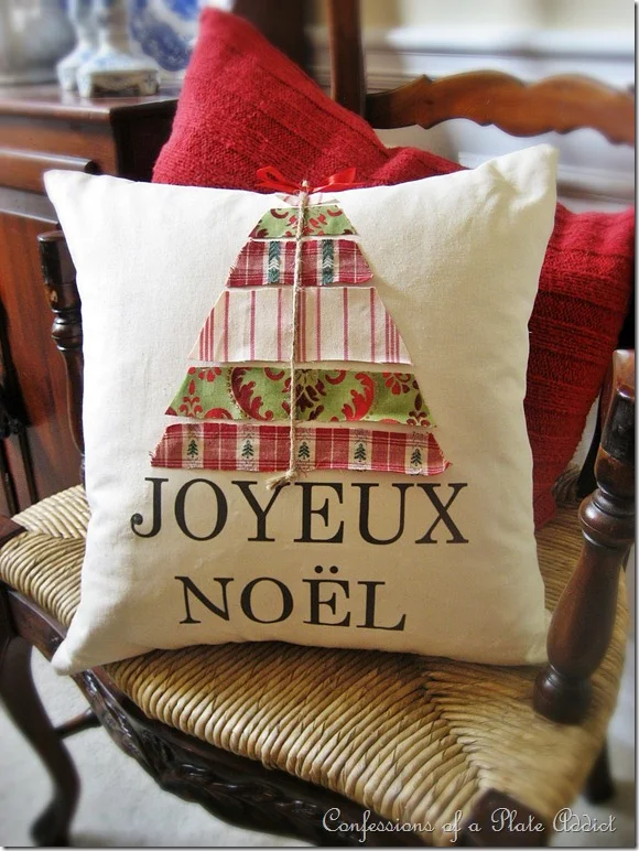 CONFESSIONS OF A PLATE ADDICT No-Sew Ballard Inspired Joyeux Noël Pillow