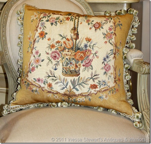 Reproduction Aubusson Pillow