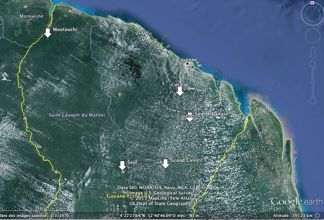 Guyane novembre 2013 : destinations envisagées