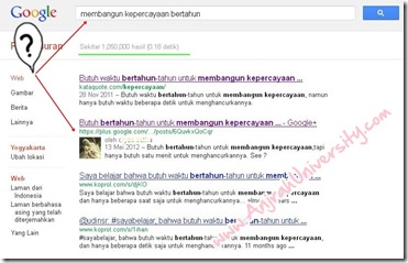 Cari traffic dan SEO google Plus 1 SERP