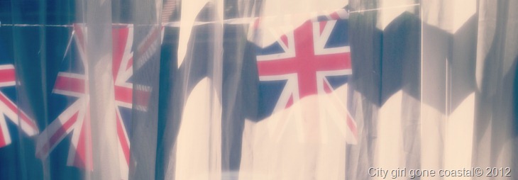 bunting through the window