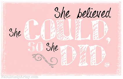 she believed