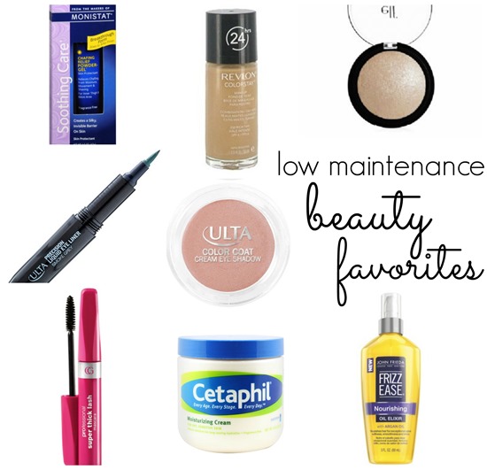 a low maintenance girl's favorite beauty products