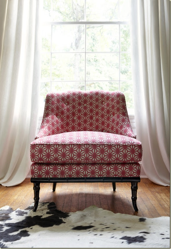 Brentwood Chair - Starburst Pink - Thibaut Fine Furniture