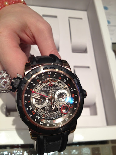 The mechanics are intricate but the casing and strap of this style by Carl F Bucherer keep it sporty. The mechanics are intricate but the casing and strap of this style by Carl F Bucherer keep it sporty.