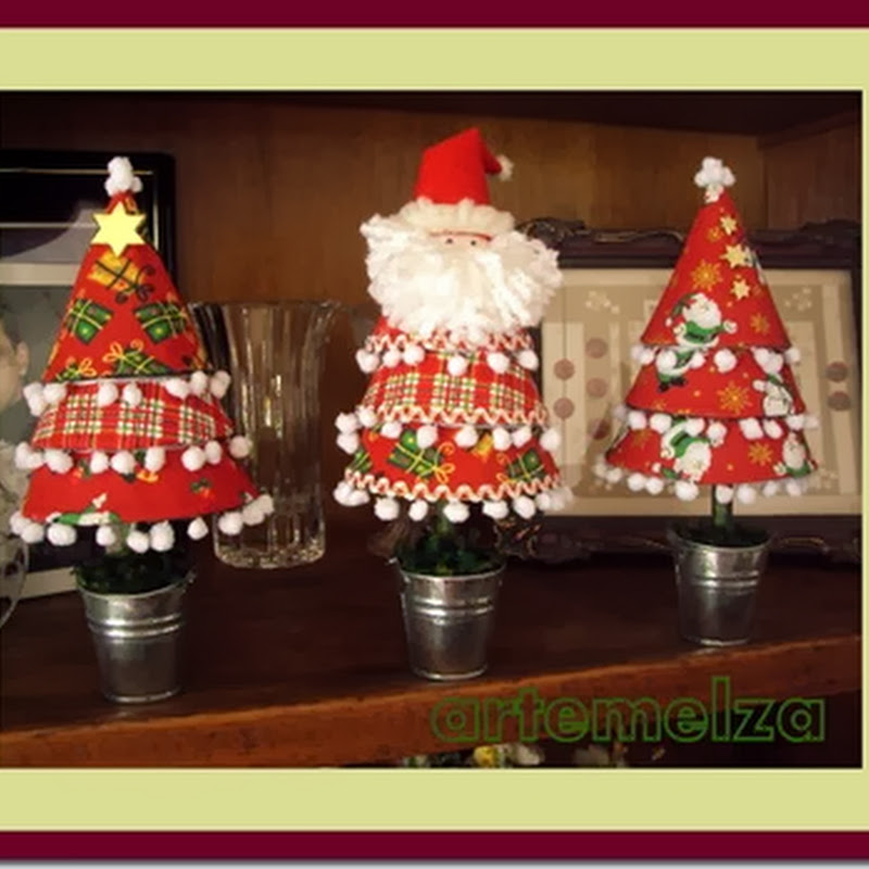 ARTEMELZA - Arte e Artesanato: Árvore de Natal 3 cones.