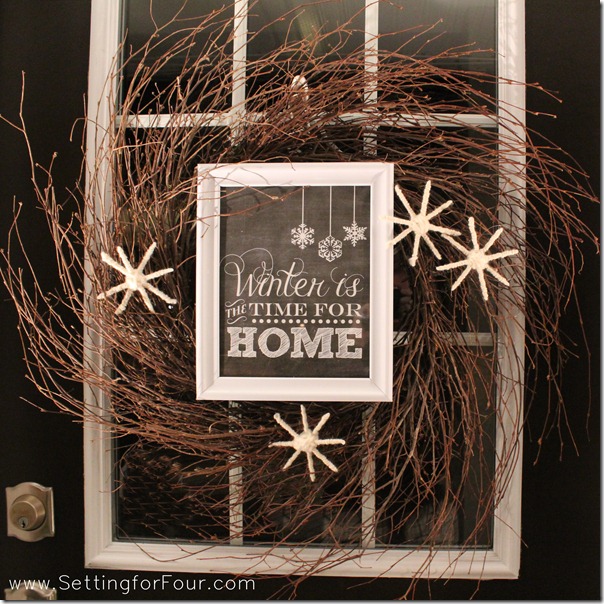 How to make a winter wreath from Setting for Four #wreath #diy